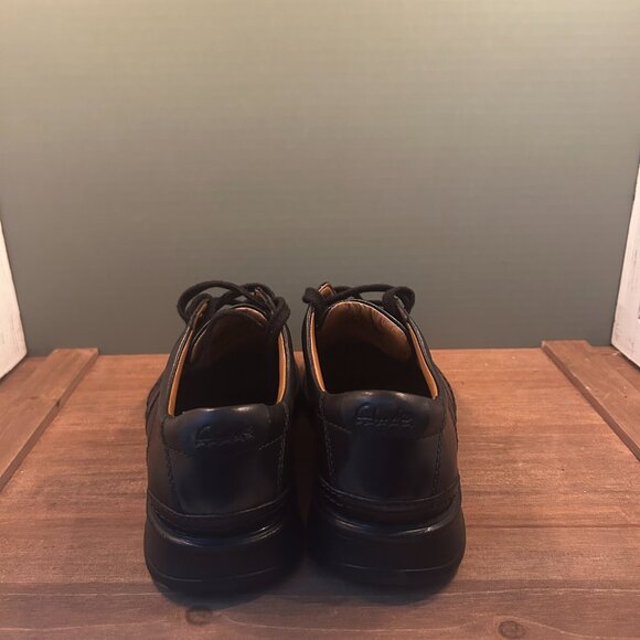Clarks Ortholite Mens 14885 Black Leather Ankle Work Boots Shoes Size 9M main image 4